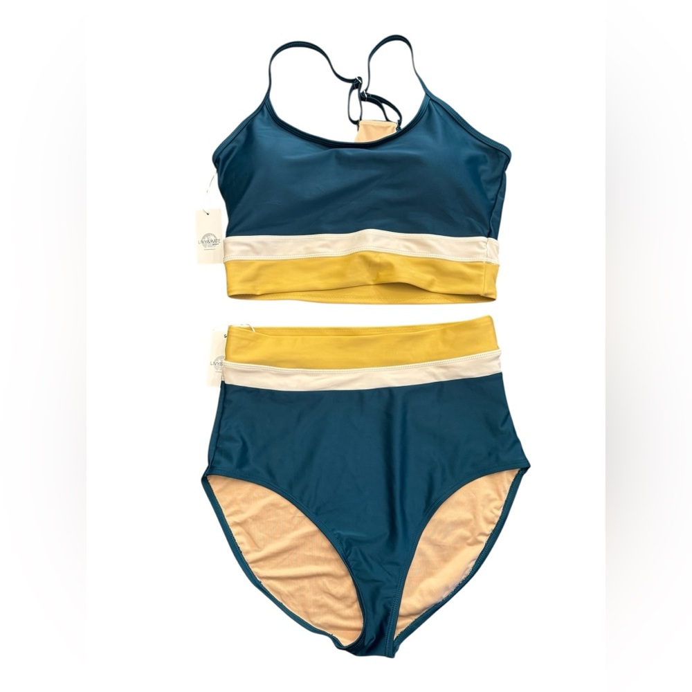 Teal & Gold Bikini Set - NWT Women Swim